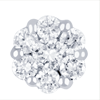 Diamond Earrings Round Diamonds 0.72ct. 14KW Gold DKE001243